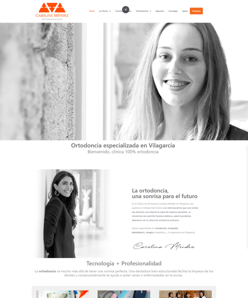 Diseño de página web para clínica de ortodoncia en Vilagarcía de Arousa